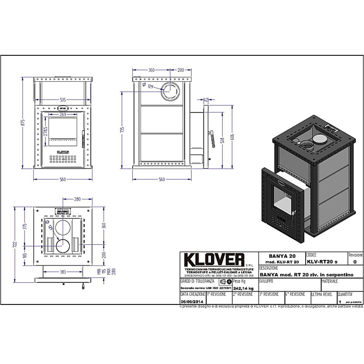 Дровяная печь для бани Klover KLV RT 20 — изображение 4
