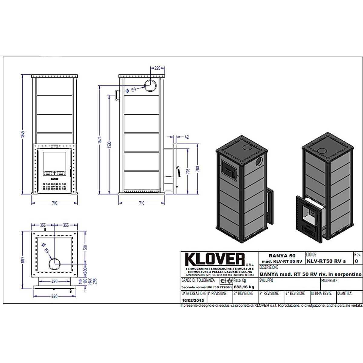 Дровяная печь для бани Klover KLV RT 50 RV — изображение 2