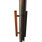 Дверь стеклянная для сауны Grandis GS 7x19, (Diamond Black) — бронза матированная, черный профиль — изображение 2