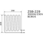ZSB-229 ТЭН 3,0 KW (BC90; BC90E)